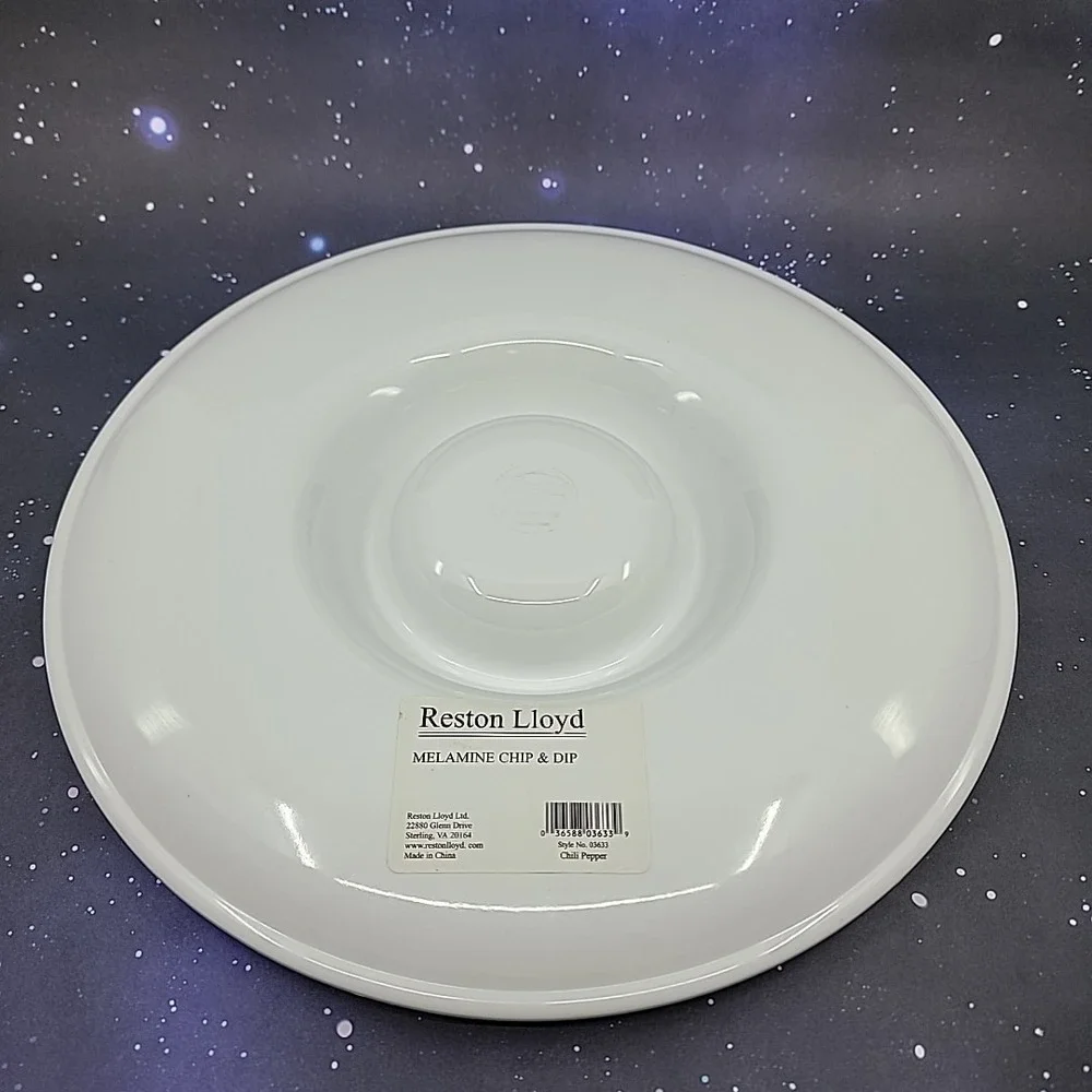 Reston Lloyd Eurita Melamine Chip & Dip Tray Chili Pepper Style No. 03633